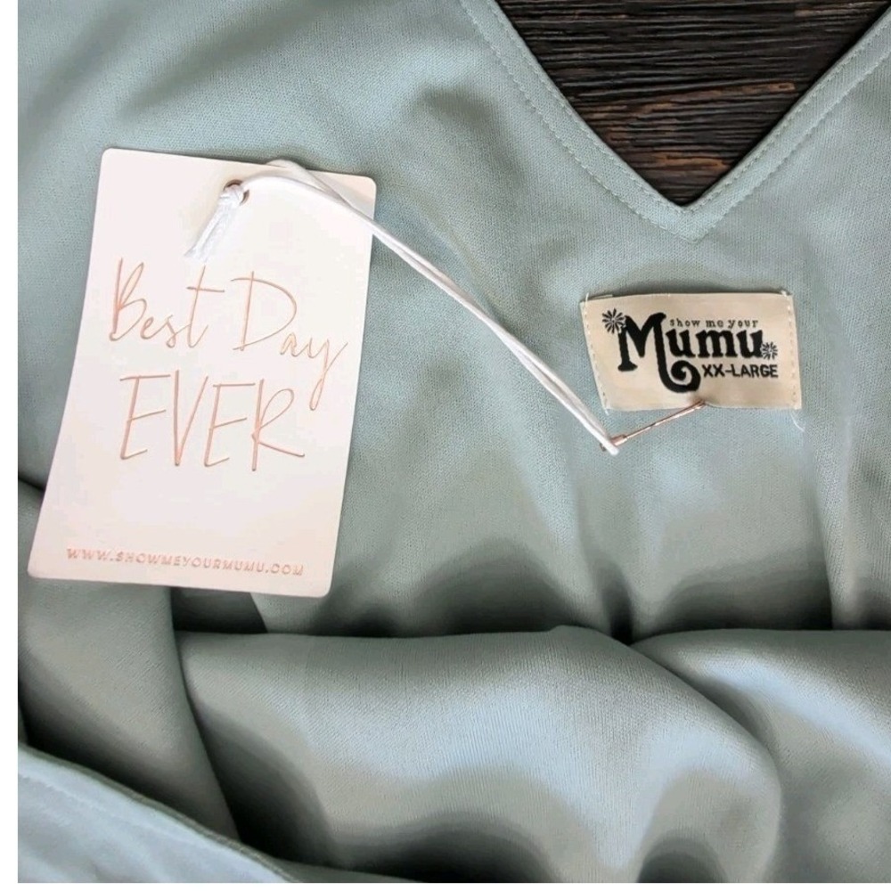 NWT Show Me Your Mumu Kendall Maxi Dress Green Sage Size 2XL XXL - Picture 6 of 7
